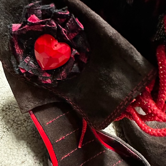 Perfect 4 those RED HOT dates! ❤️💋♥️ Red and brown leather high heels - Picture 5 of 5